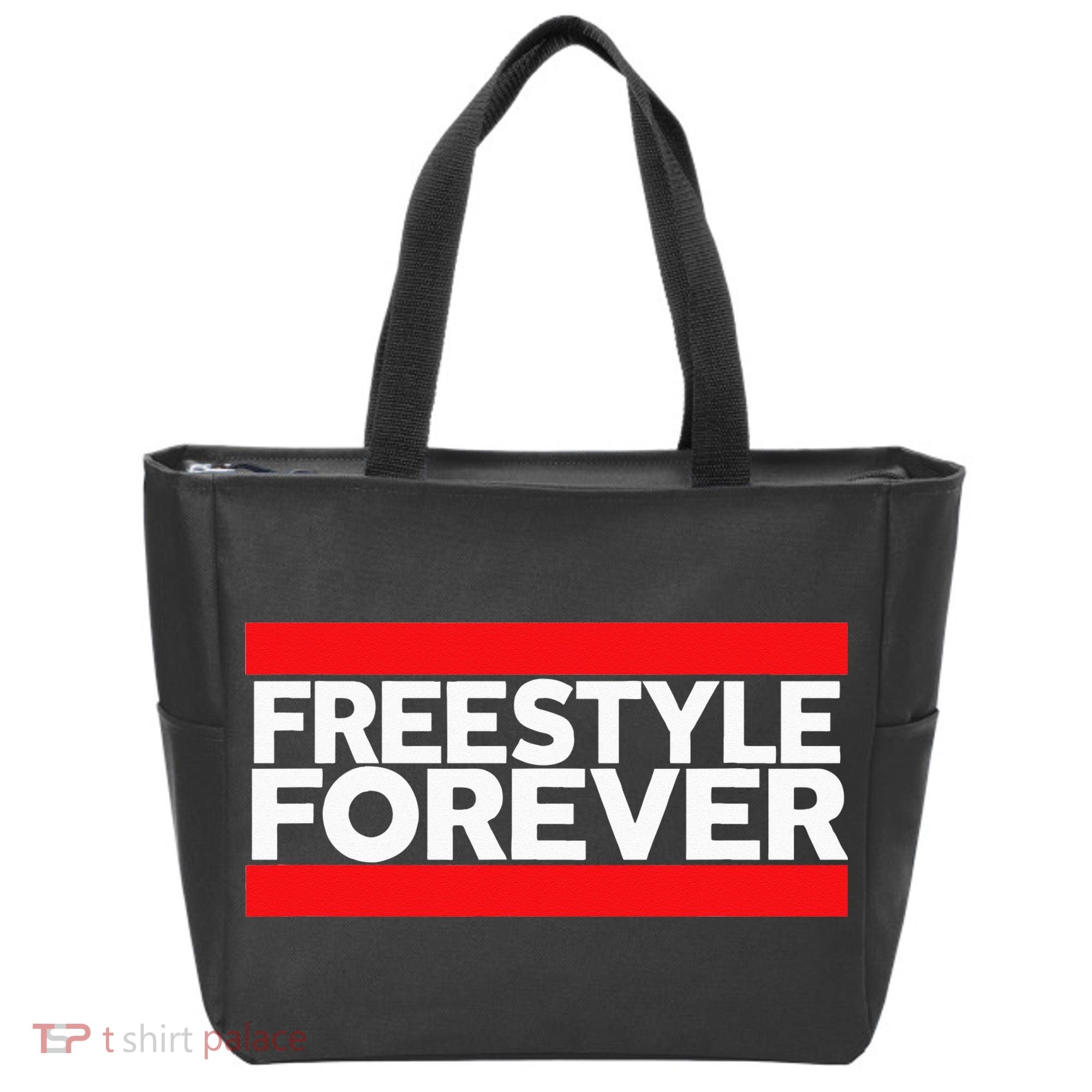 Freestyle Forever Music Fan 80s Retro Rap Style Graphic Tote Bag
