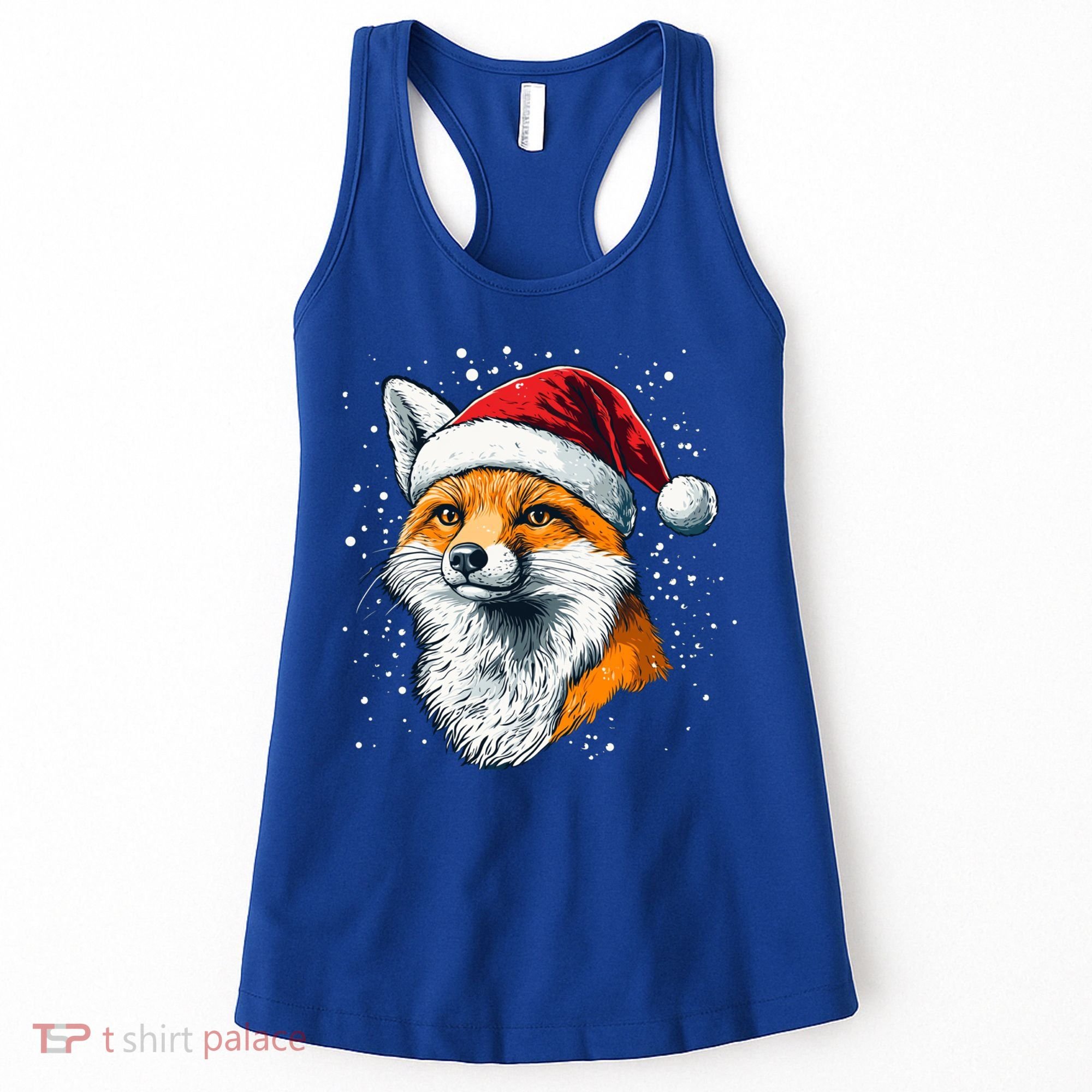Festive Fox Merry Christmas With Family And Friends Gift Women's Tank Top