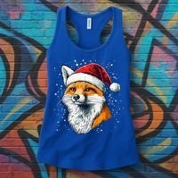Festive Fox Merry Christmas With Family And Friends Gift Women's Tank Top thumb 3