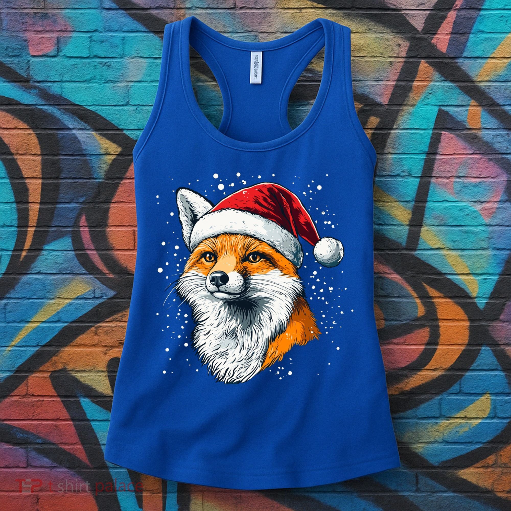 Festive Fox Merry Christmas With Family And Friends Gift Women's Tank Top