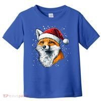 Festive Fox Merry Christmas With Family And Friends Gift Toddler T-Shirt thumb 0