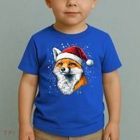 Festive Fox Merry Christmas With Family And Friends Gift Toddler T-Shirt thumb 2