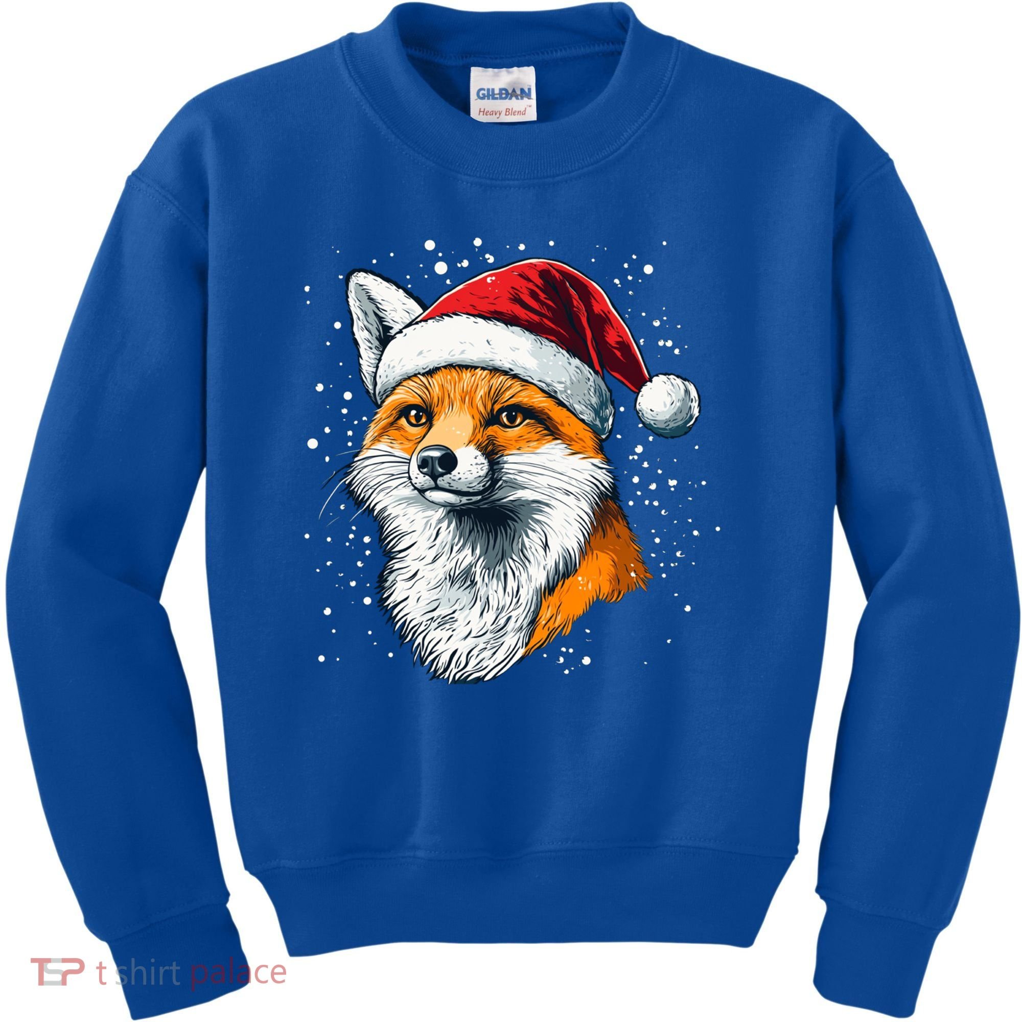 Festive Fox Merry Christmas With Family And Friends Gift Kids Sweatshirt