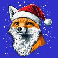 Festive Fox Merry Christmas With Family And Friends Gift Kids Sweatshirt thumb 2
