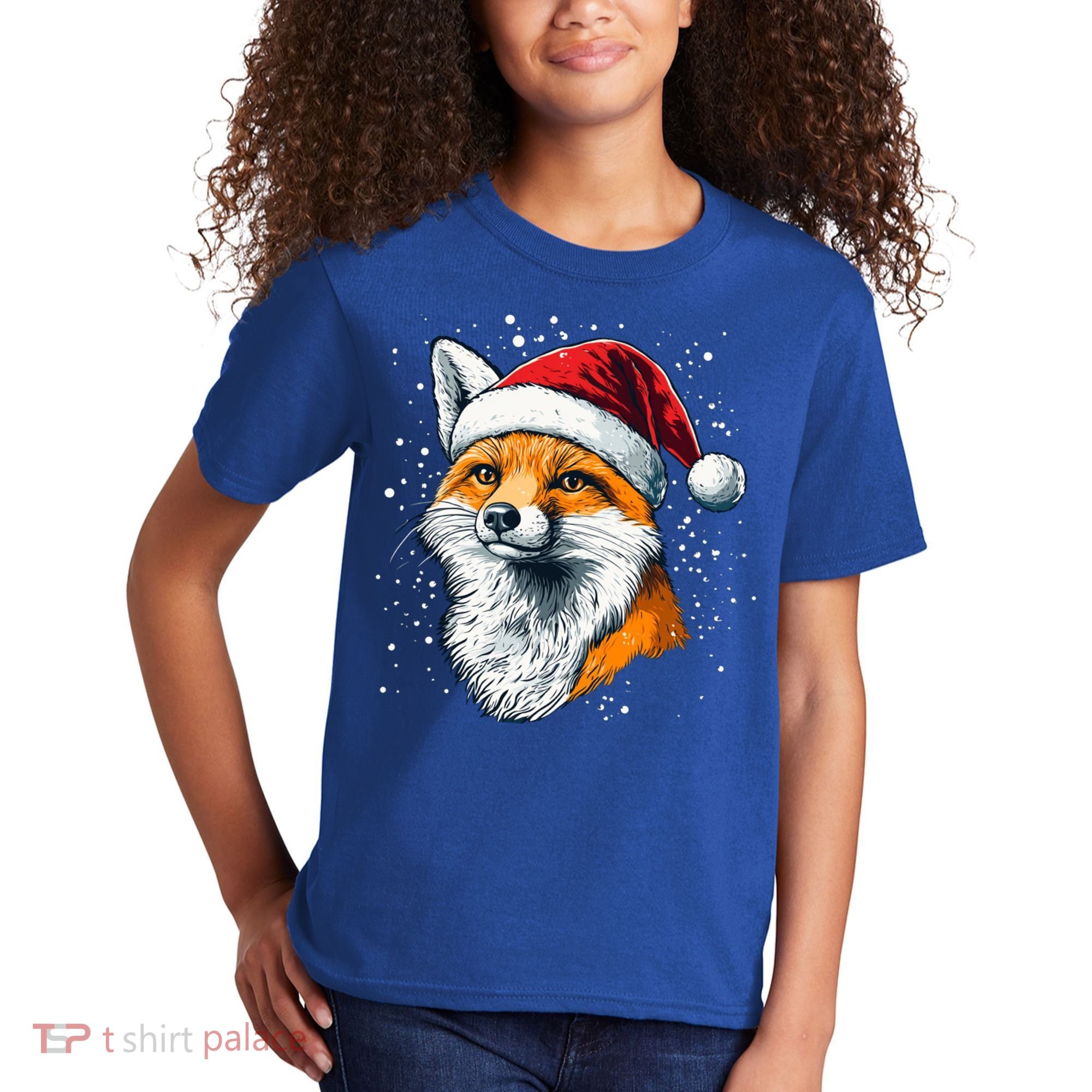 Festive Fox Merry Christmas With Family And Friends Gift Kids T-Shirt