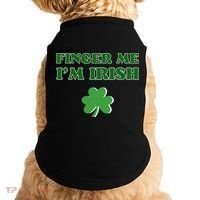 Funny Finger Me I’m Irish St Patrick’s Day Doggie Tank thumb 0