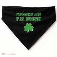 Funny Finger Me I’m Irish St Patrick’s Day USA-Made Doggie Bandana thumb 0