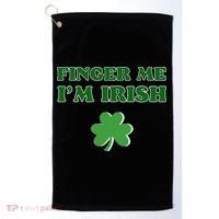 Funny Finger Me I’m Irish St Patrick’s Day Golf Towel thumb 0