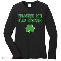 Funny Finger Me I’m Irish St Patrick’s Day Women's Long Sleeve Shirt thumb 0