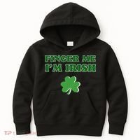Funny Finger Me I’m Irish St Patrick’s Day Kids Hoodie thumb 0