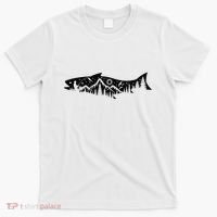 Fishing Forest Mountain Silhouette Outdoor Adventure Fishing T-Shirt thumb 0