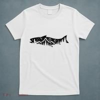 Fishing Forest Mountain Silhouette Outdoor Adventure Fishing T-Shirt thumb 5