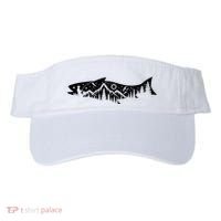 Fishing Forest Mountain Silhouette Outdoor Adventure Fishing Visor thumb 0