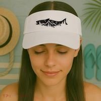 Fishing Forest Mountain Silhouette Outdoor Adventure Fishing Visor thumb 2