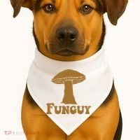 Funguy Funny Mushroom Fun Guy USA-Made Doggie Bandana thumb 1