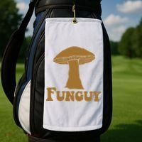 Funguy Funny Mushroom Fun Guy Golf Towel thumb 2