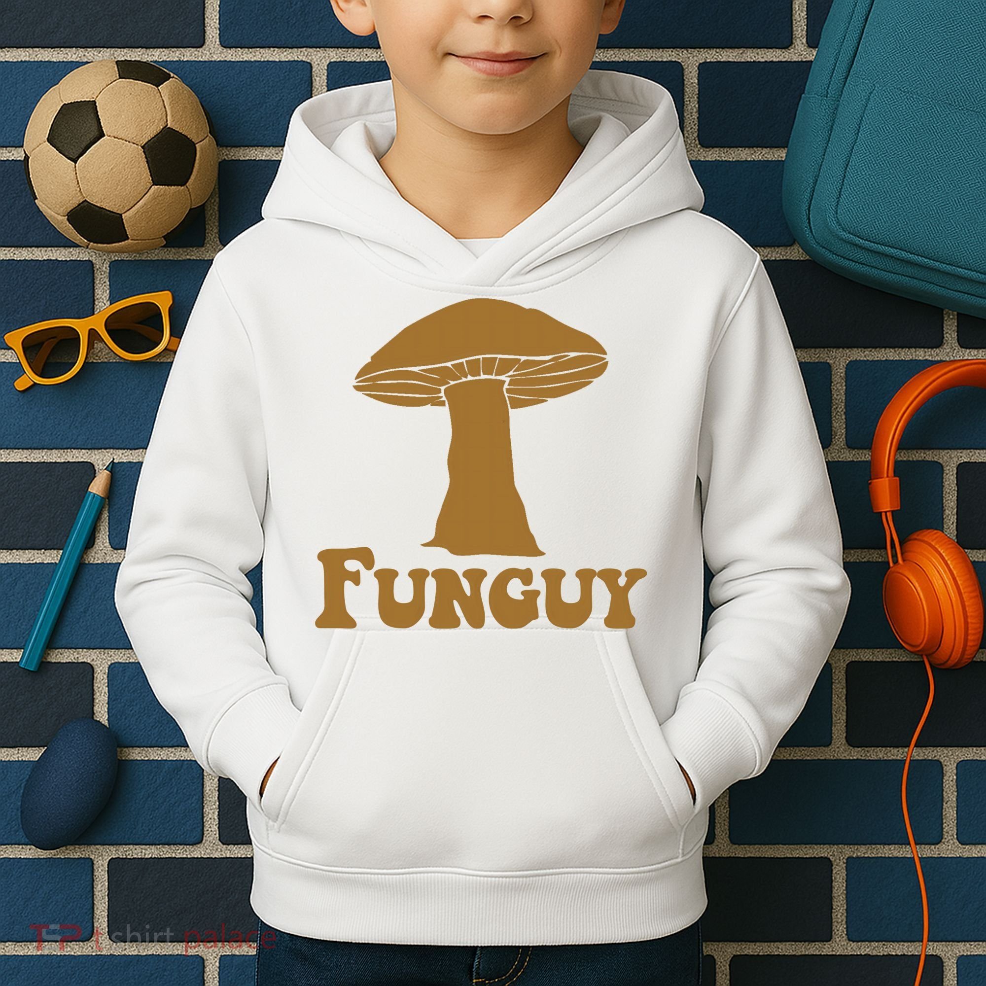 Funguy Funny Mushroom Fun Guy Kids Hoodie