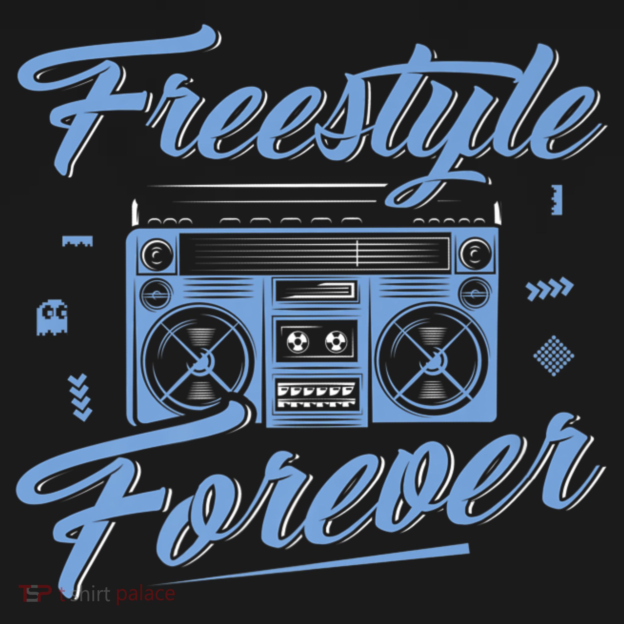 Freestyle Forever Music Boom Box Radio Love Music Women's Tank Top