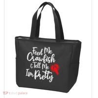 Funny Feed Me Crawfish & Tell Me I'm Pretty Tee Tote Bag thumb 3