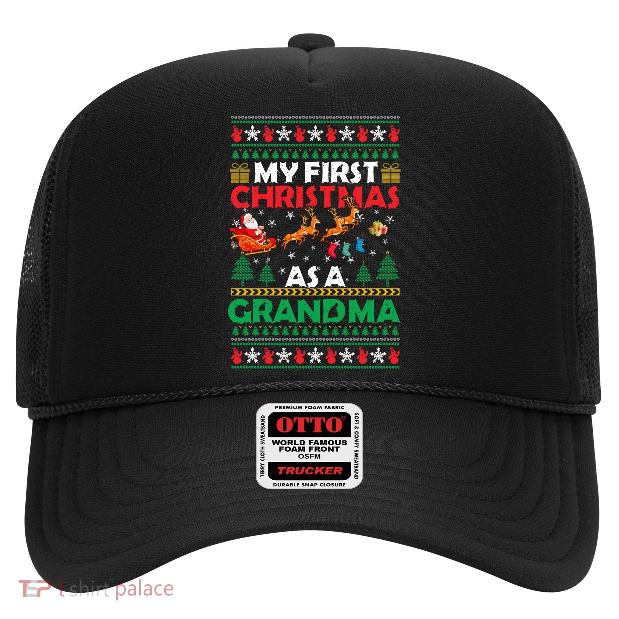 Funny Family My 1st First Christmas As A Grandma Ugly Xmas Meaningful Gift Hat