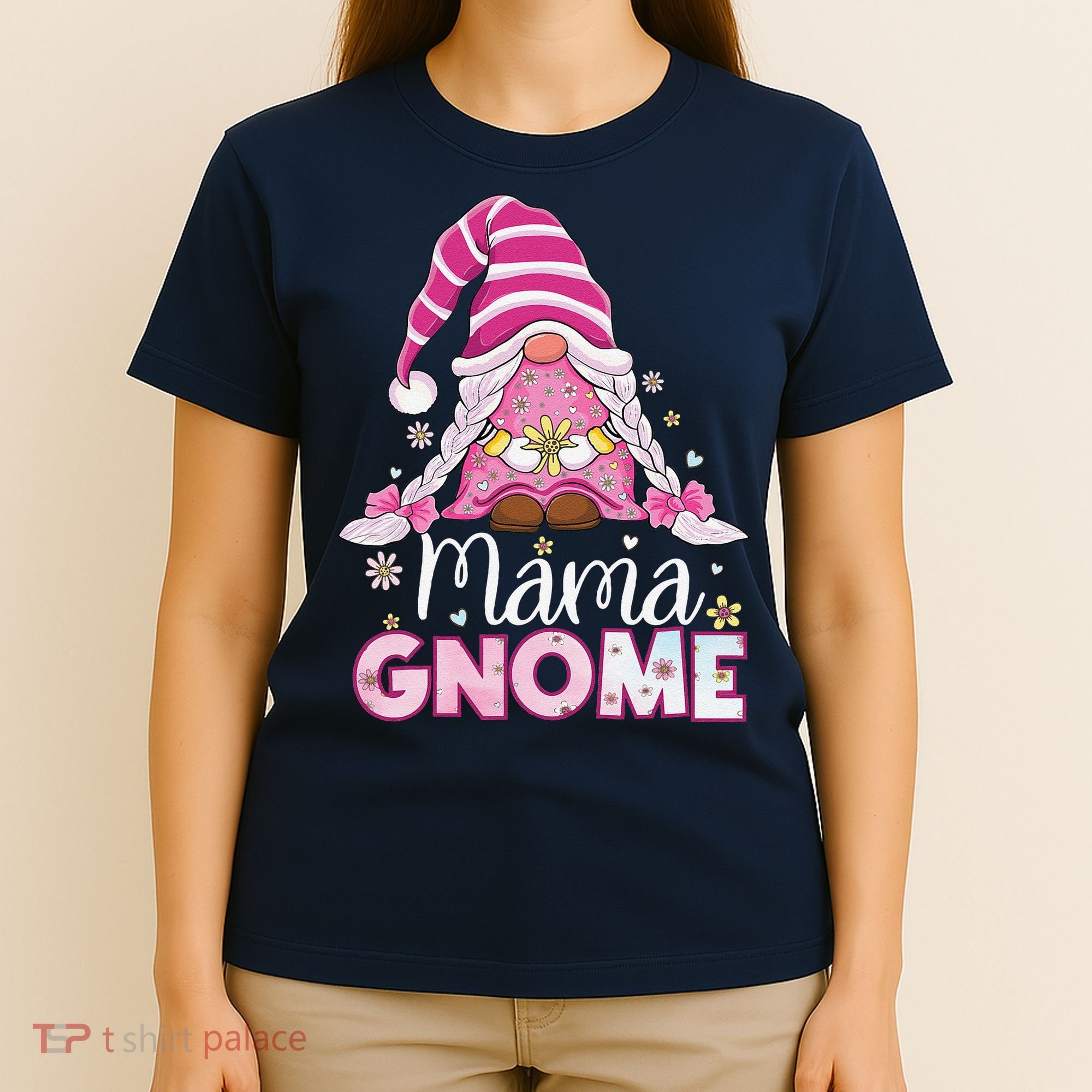 Flower For Mom Gnomies Cute Gnome Mom Happy MotherS Day T-Shirt