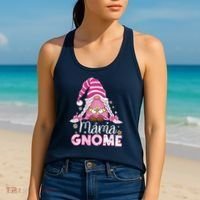 Flower For Mom Gnomies Cute Gnome Mom Happy MotherS Day Women's Tank Top thumb 2