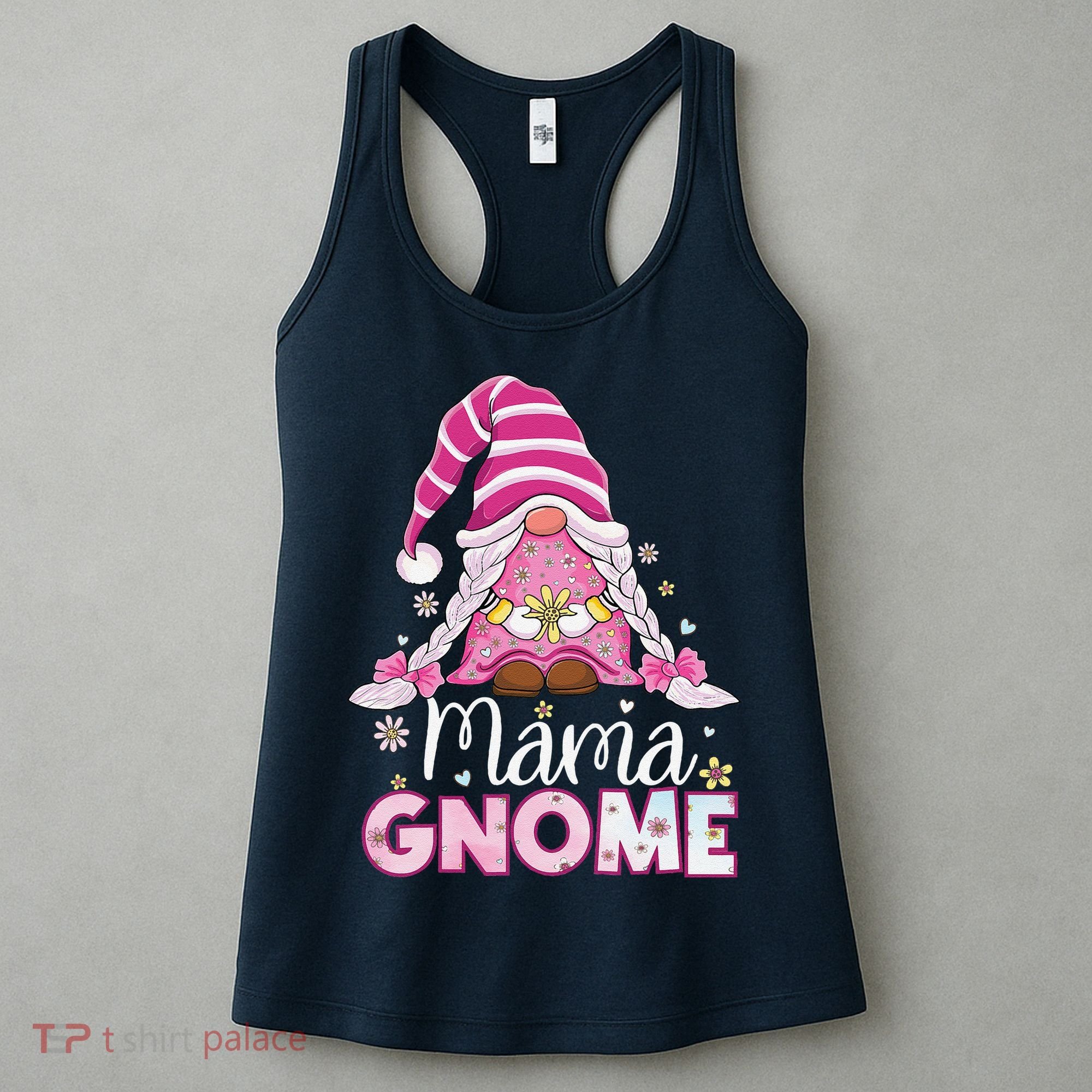 Flower For Mom Gnomies Cute Gnome Mom Happy MotherS Day Women's Tank Top