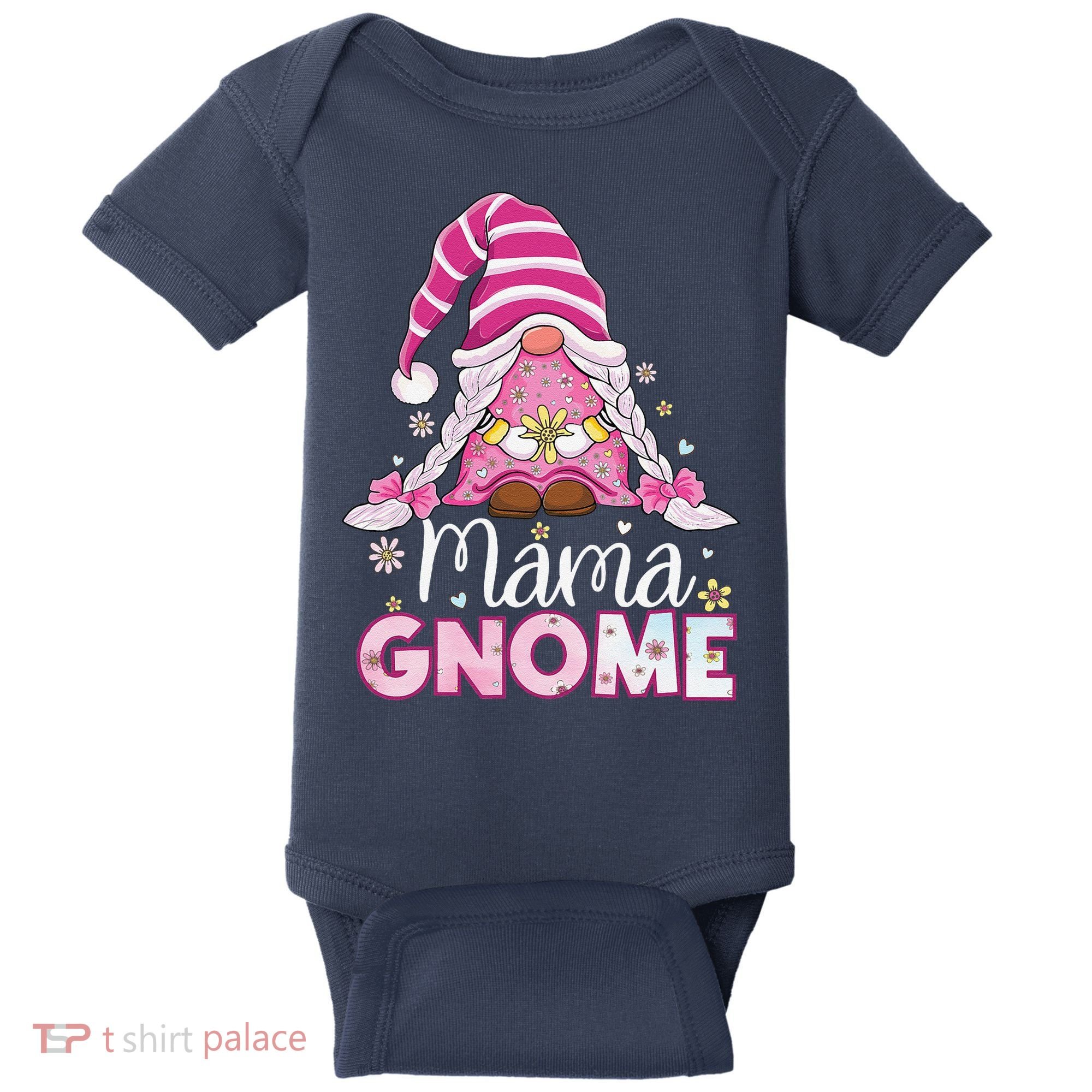 Flower For Mom Gnomies Cute Gnome Mom Happy MotherS Day Baby Bodysuit