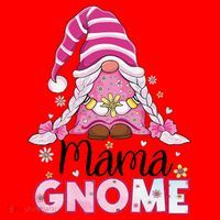 Flower For Mom Gnomies Cute Gnome Mom Happy MotherS Day Santa Hat thumb 1