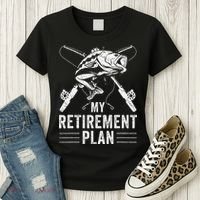 Funny Fishing My Retirement Plan Fishing Women's T-Shirt thumb 3