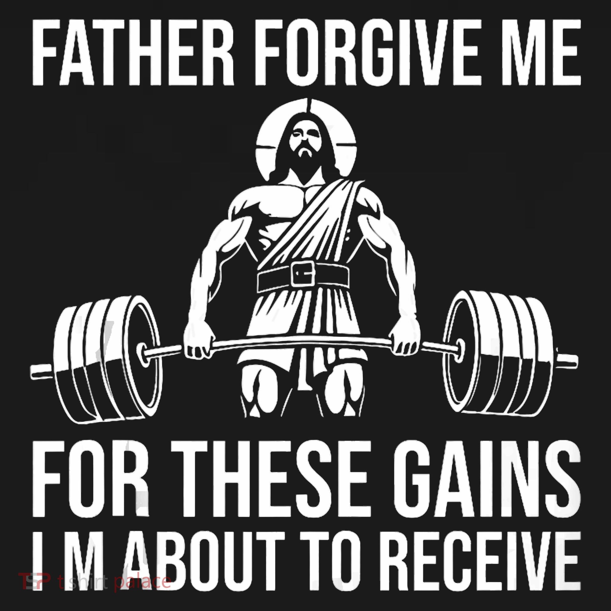 Father Forgive Me For These Gains Funny Gym Motivation Women's Hoodie