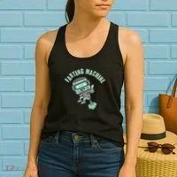 Funny Farting Machine Robot Women's Tank Top thumb 2