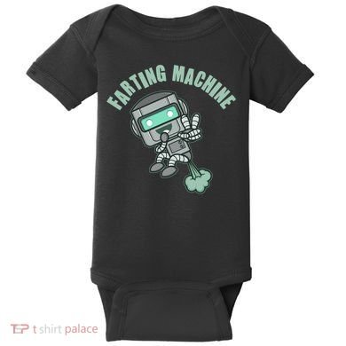 Funny Farting Machine Robot Baby Bodysuit