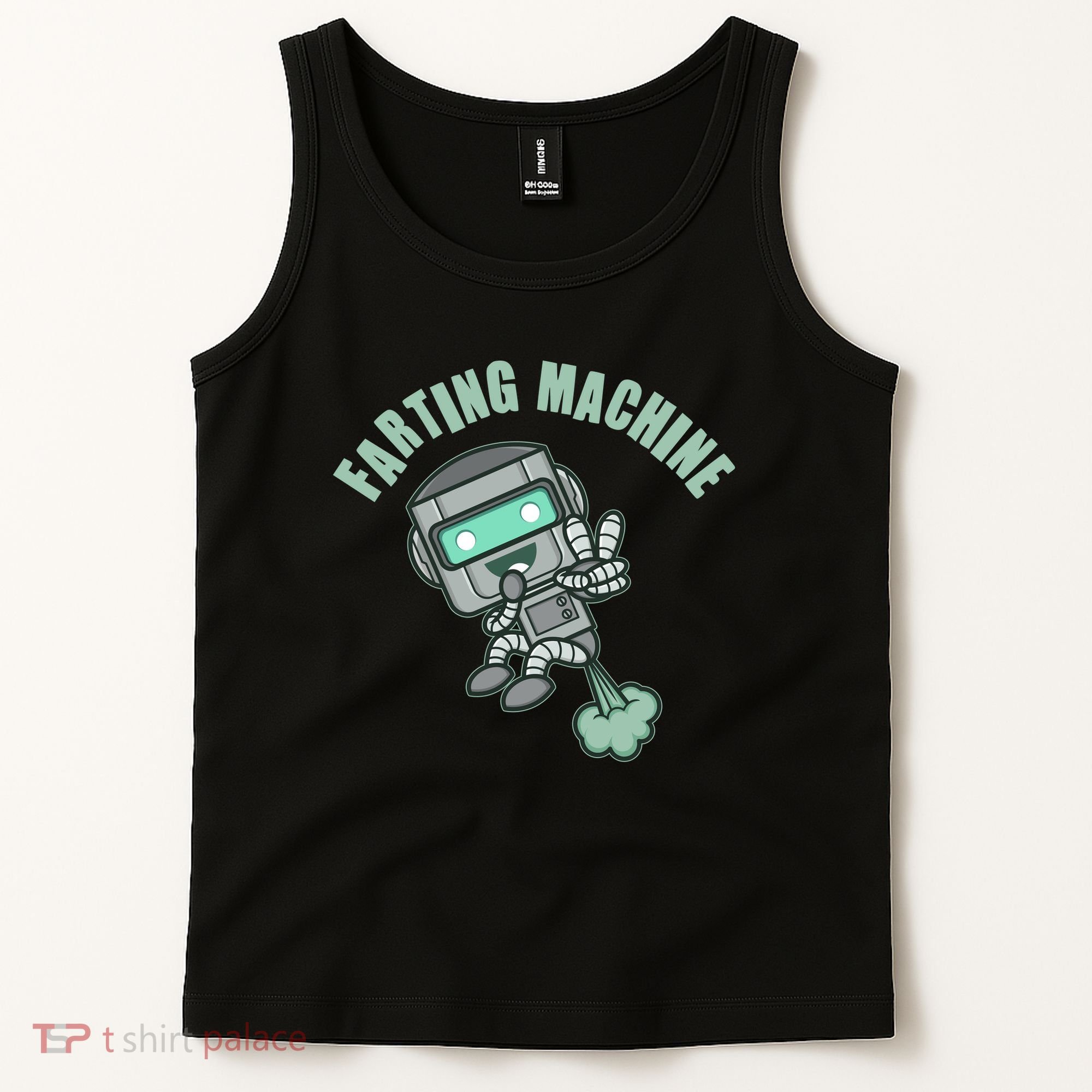Funny Farting Machine Robot Tank Top