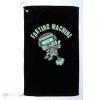 Funny Farting Machine Robot Golf Towel thumb 0