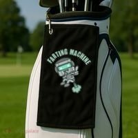 Funny Farting Machine Robot Golf Towel thumb 2