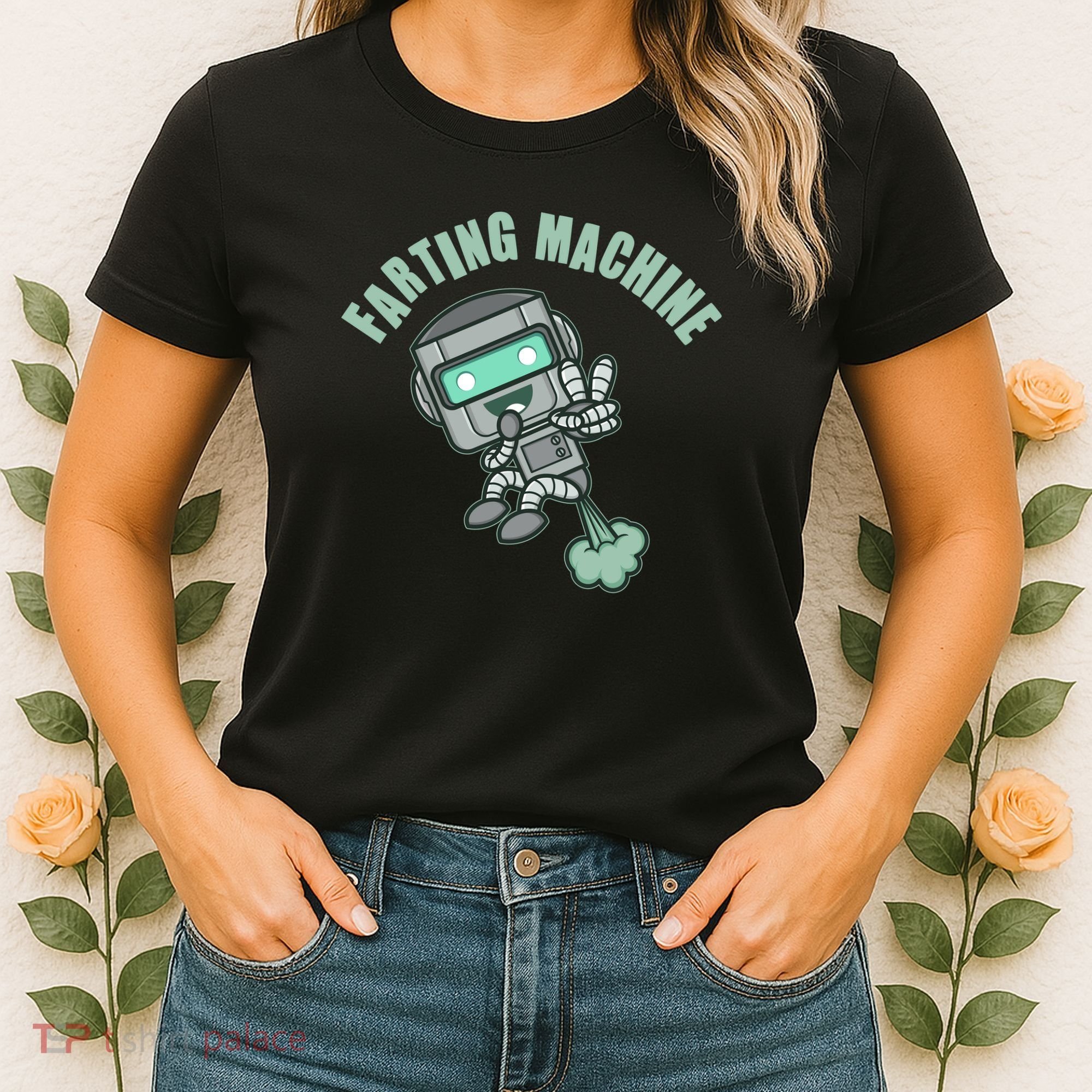 Funny Farting Machine Robot Women's T-Shirt