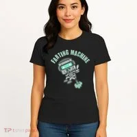 Funny Farting Machine Robot Women's T-Shirt thumb 4