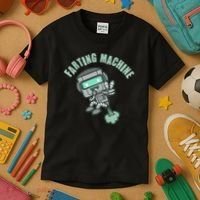 Funny Farting Machine Robot Kids T-Shirt thumb 3