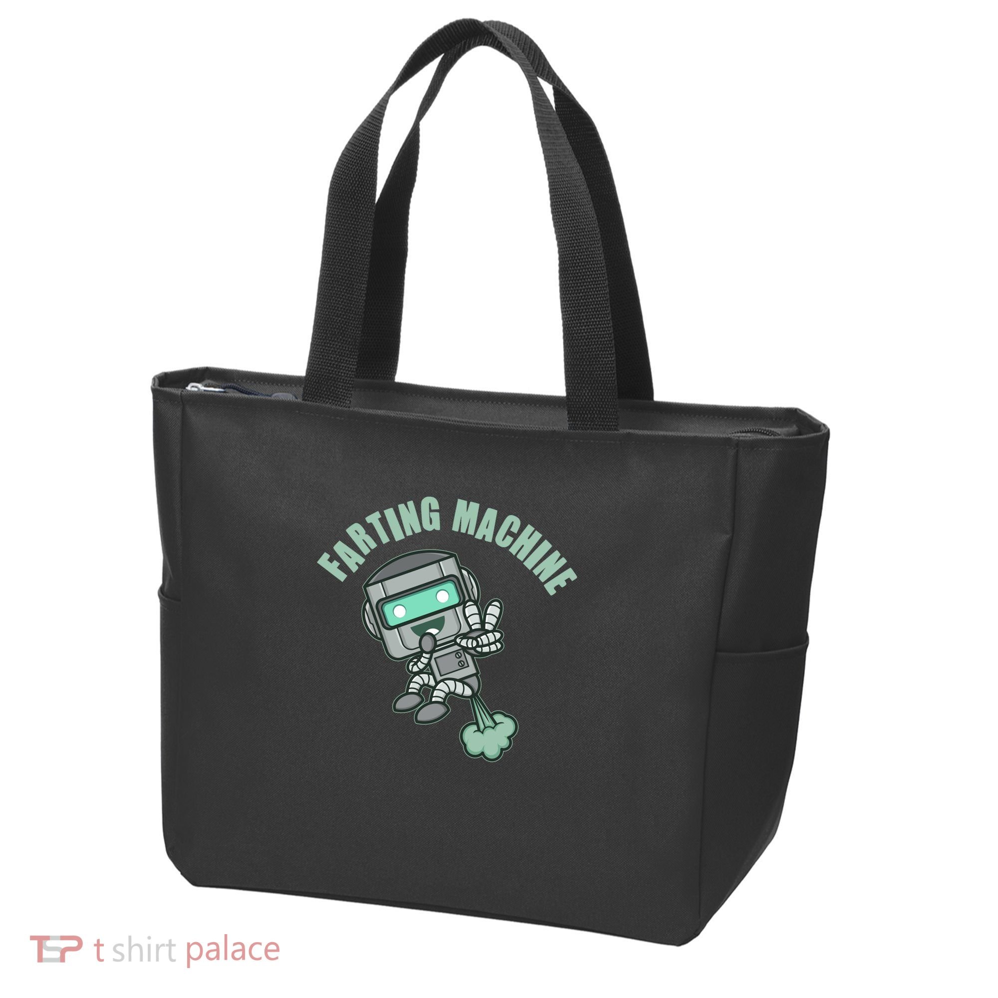 Funny Farting Machine Robot Tote Bag