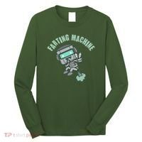 Funny Farting Machine Robot Long Sleeve Shirt thumb 0
