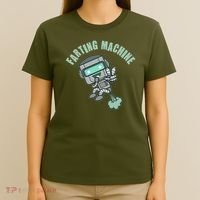 Funny Farting Machine Robot T-Shirt thumb 4
