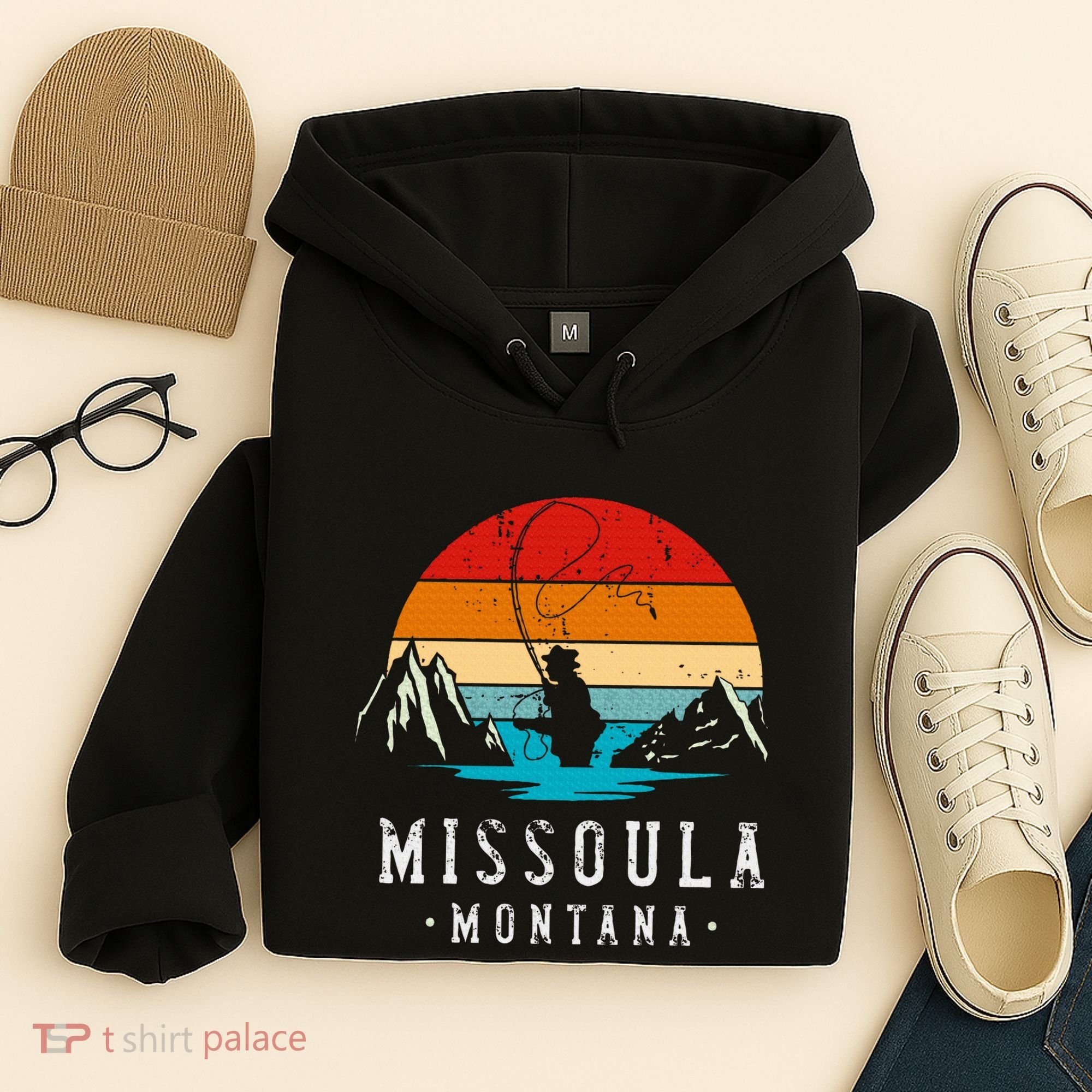 Fly Fishing Missoula Montana Hoodie