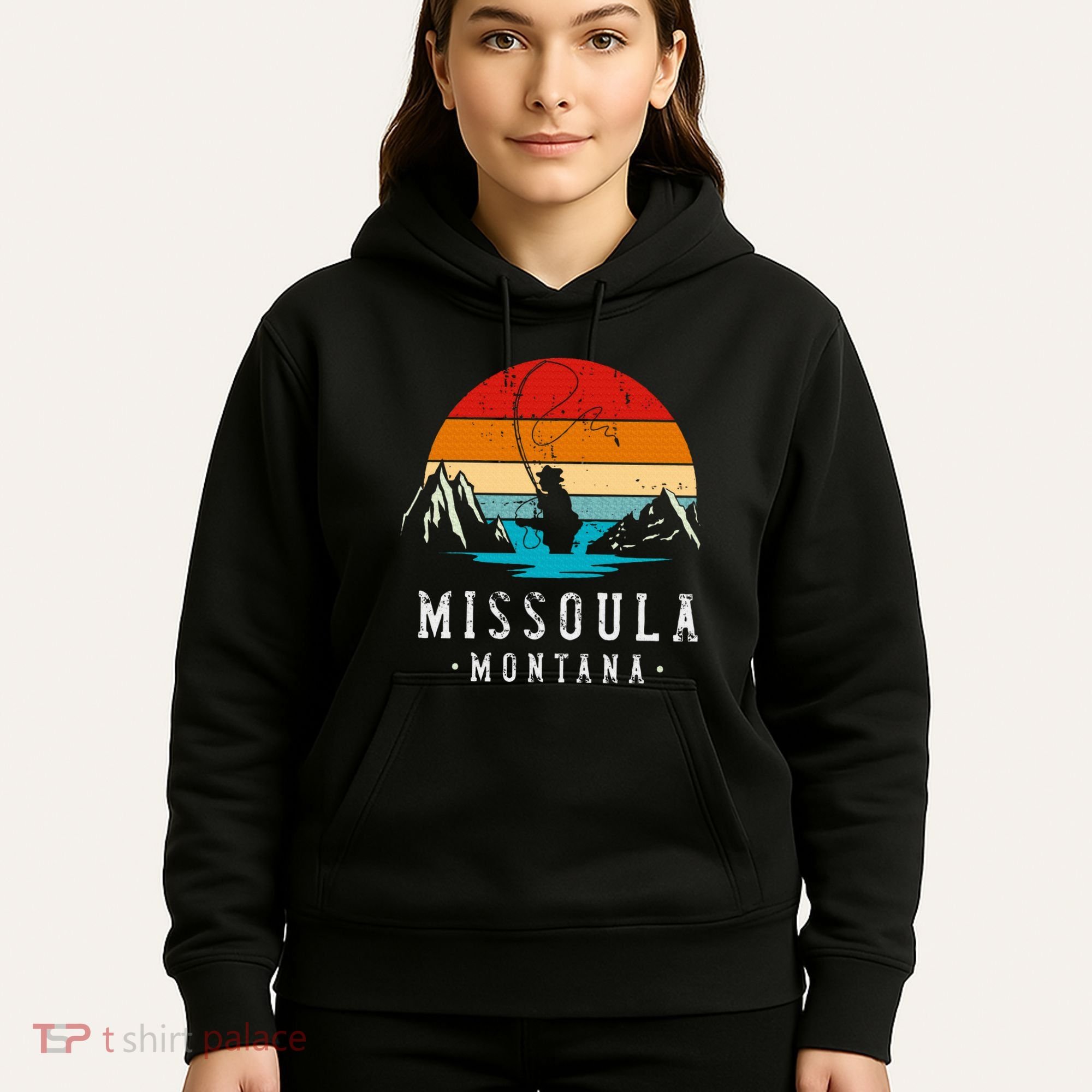 Fly Fishing Missoula Montana Hoodie