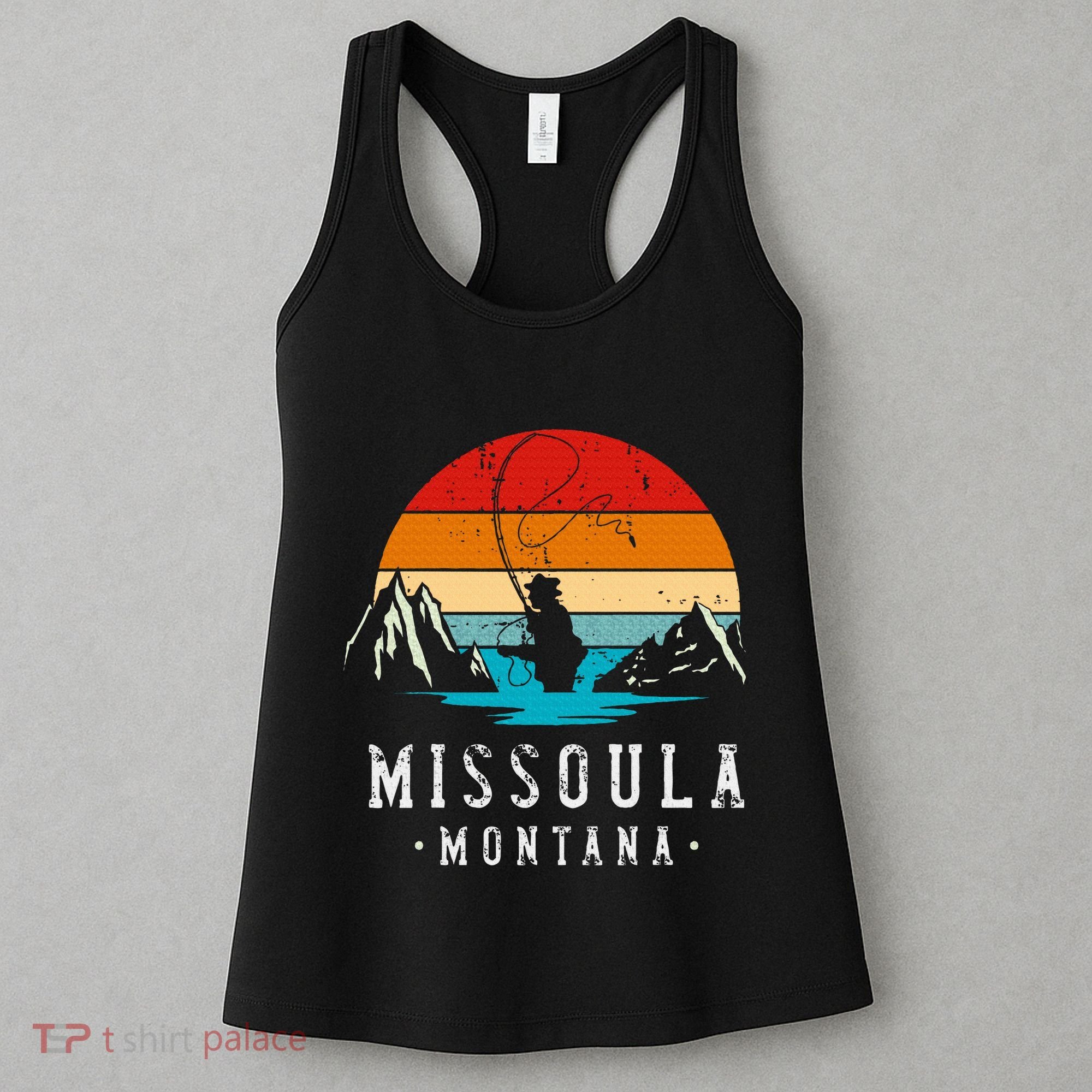 Fly Fishing Missoula Montana Women's Tank Top