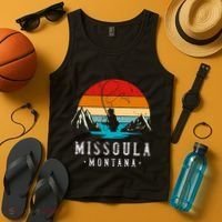 Fly Fishing Missoula Montana Tank Top thumb 4