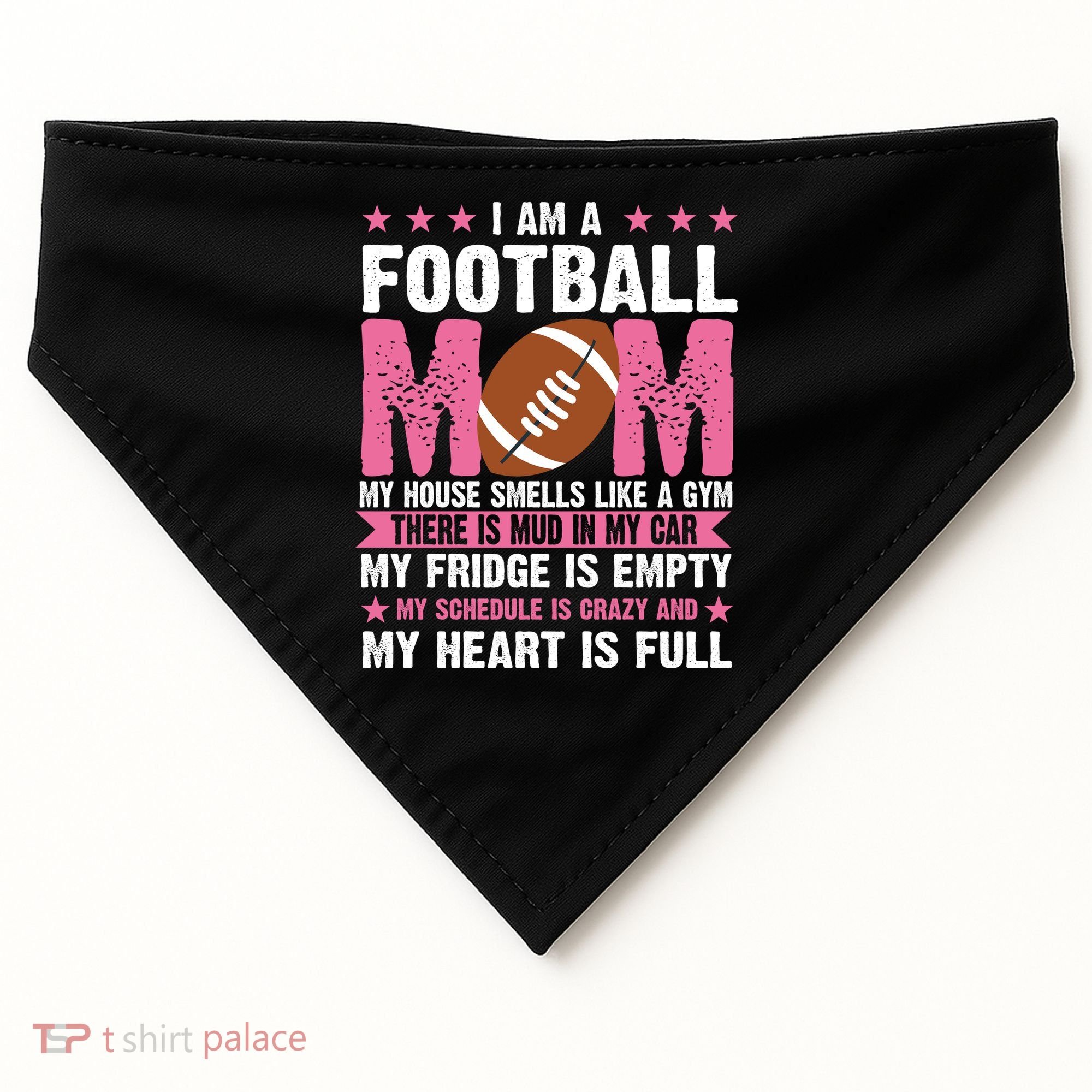 Funny Football Mom Quote Fan USA-Made Doggie Bandana