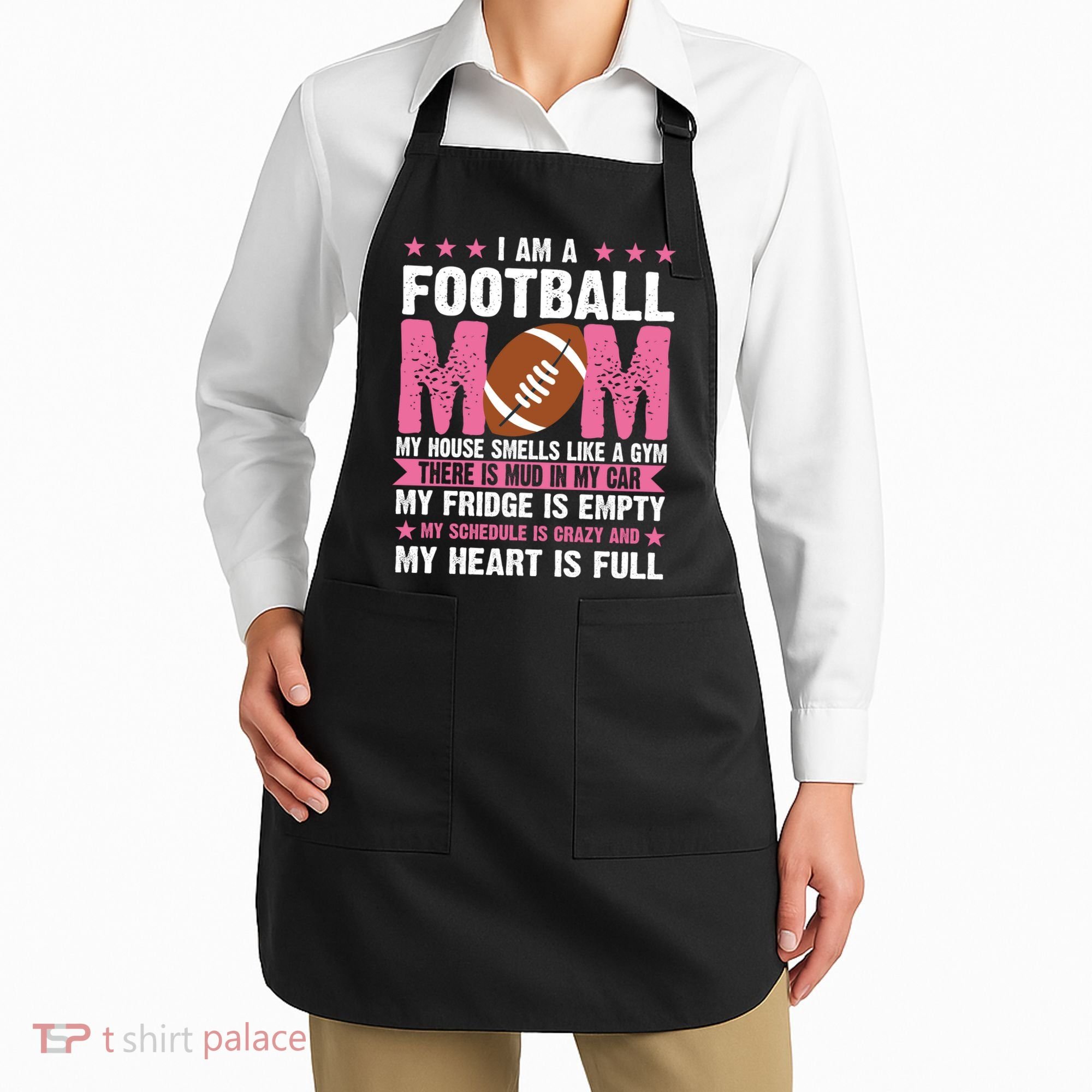 Funny Football Mom Quote Fan Apron