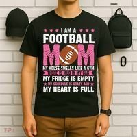 Funny Football Mom Quote Fan T-Shirt thumb 6