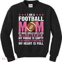 Funny Football Mom Quote Fan Kids Sweatshirt thumb 0